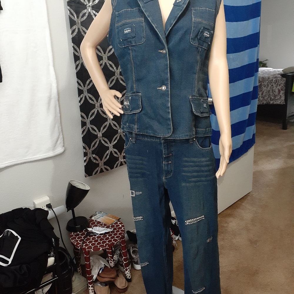 Vintage 2 pc denim outfit